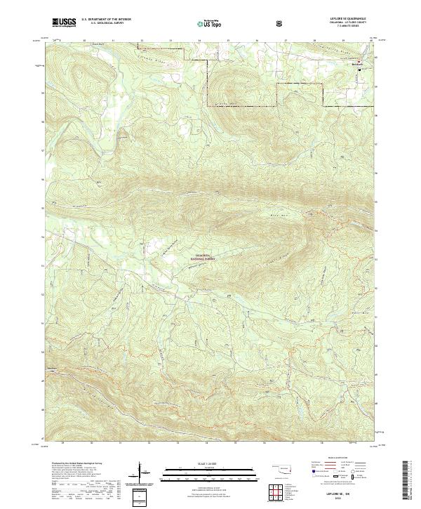 Leflore SE topographic map thumbnail