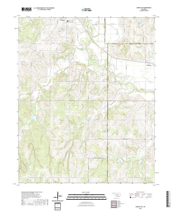 Lindsay SW topographic map thumbnail