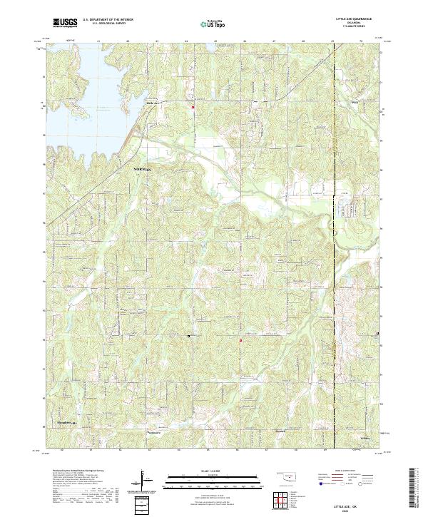 Little Axe topographic map thumbnail