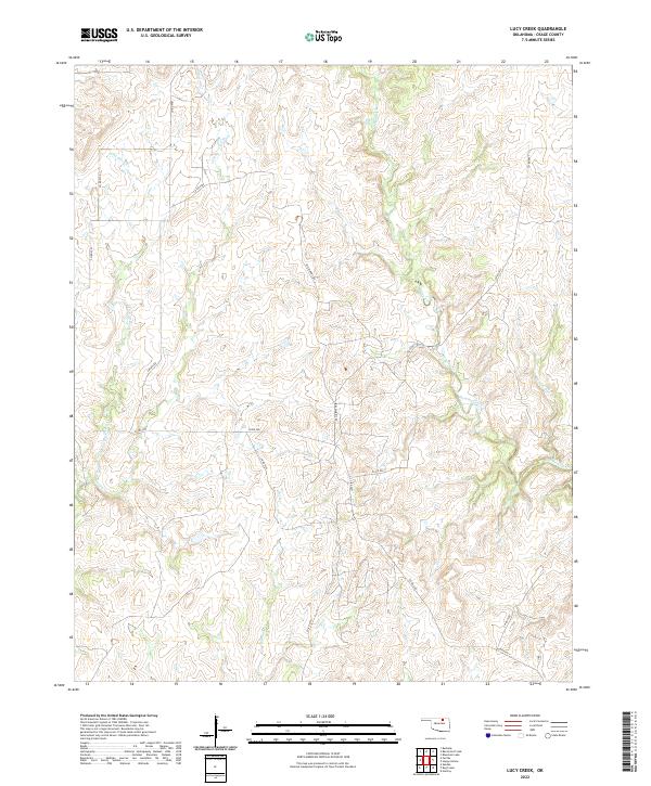 Lucy Creek topographic map thumbnail
