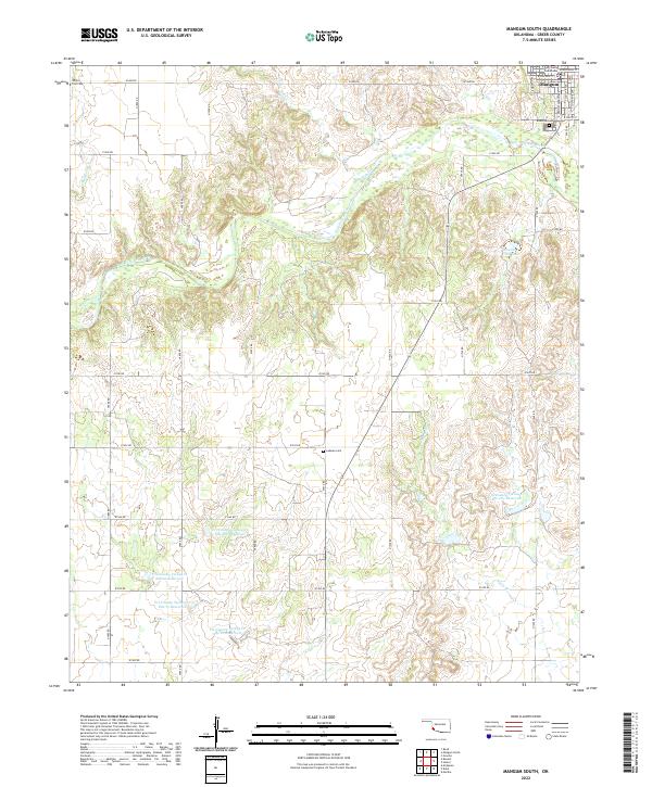 Mangum South topographic map thumbnail