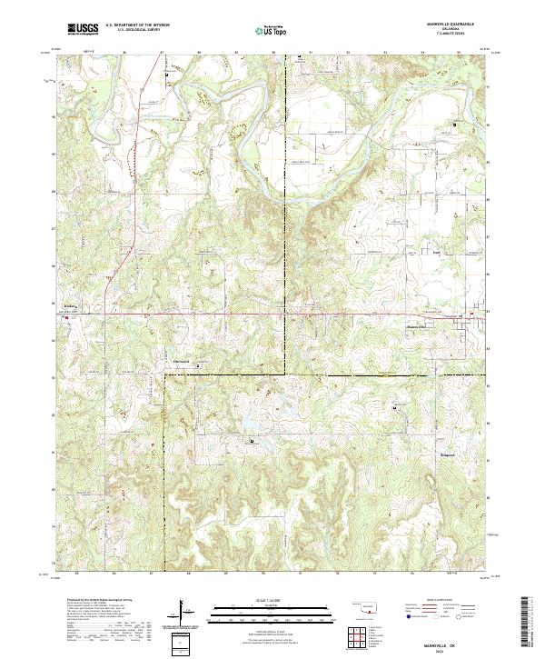 Mannsville topographic map thumbnail