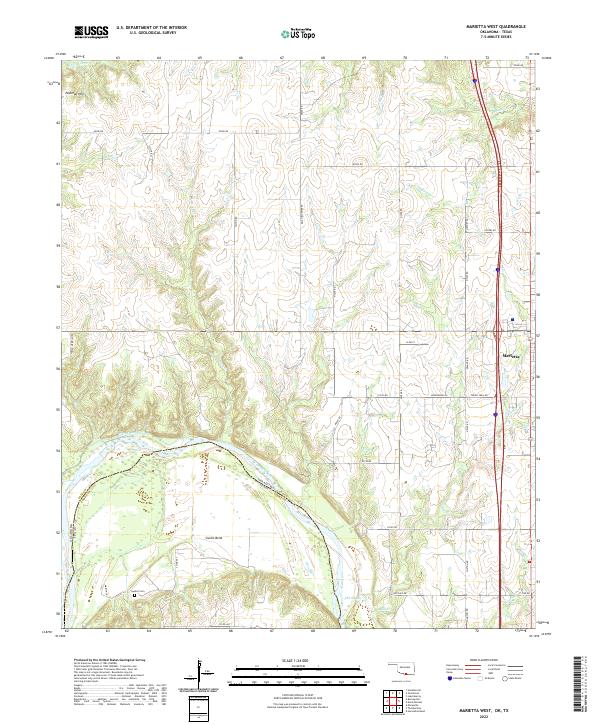 Marietta West topographic map thumbnail