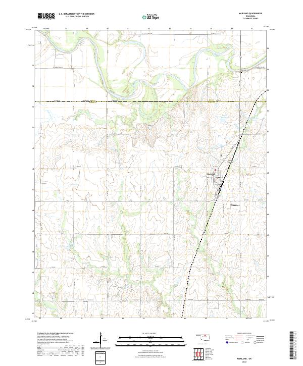 Marland topographic map thumbnail