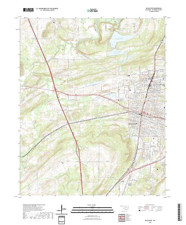 McAlester topographic map thumbnail