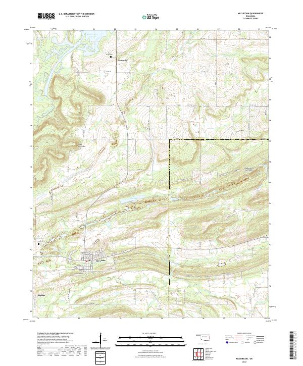 McCurtain topographic map thumbnail