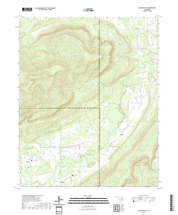 McCurtain SW topographic map thumbnail