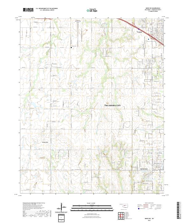 Minco NE topographic map thumbnail