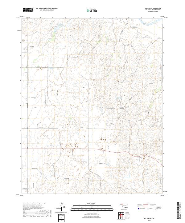 Mocane NW topographic map thumbnail