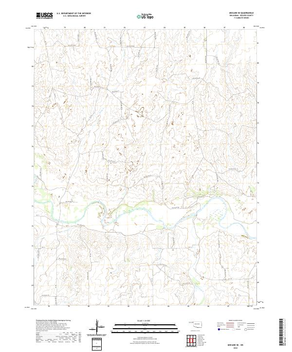 Mocane SE topographic map thumbnail