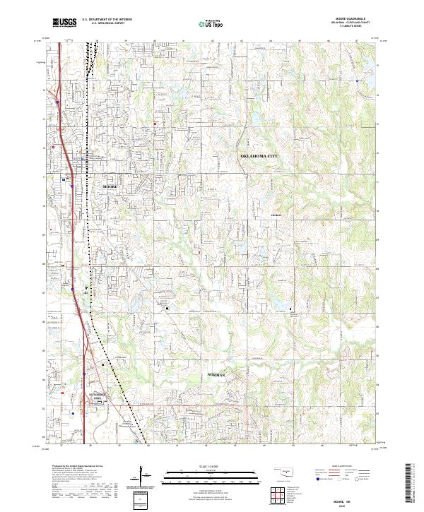 Moore topographic map thumbnail