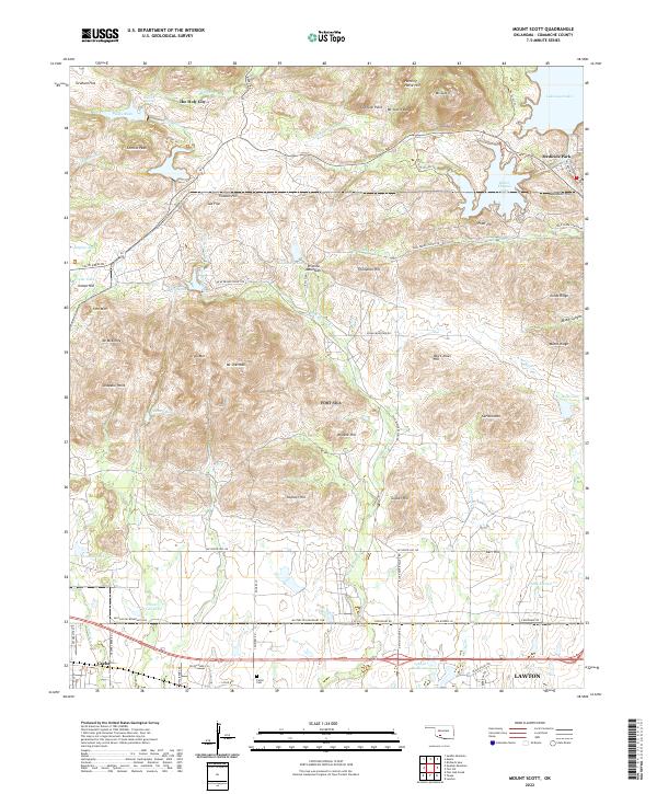 Mount Scott topographic map thumbnail