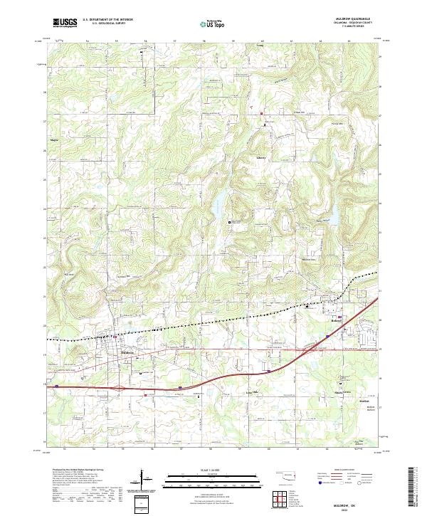 Muldrow topographic map thumbnail