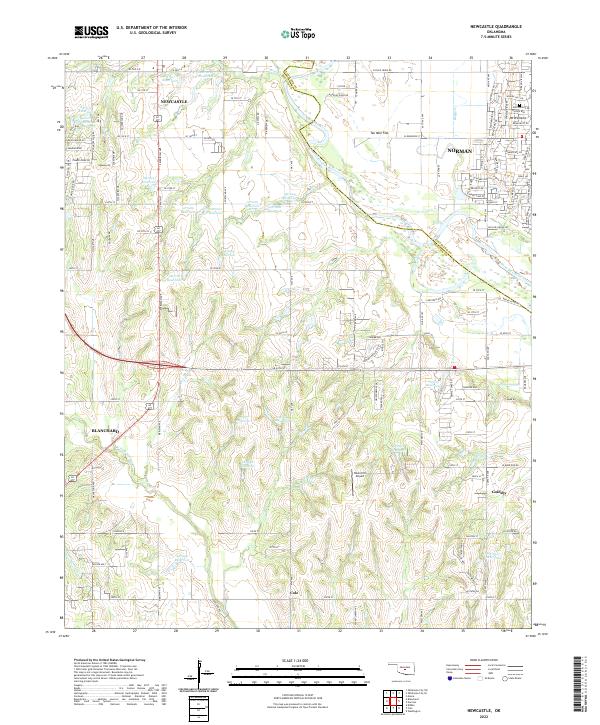 Newcastle topographic map thumbnail