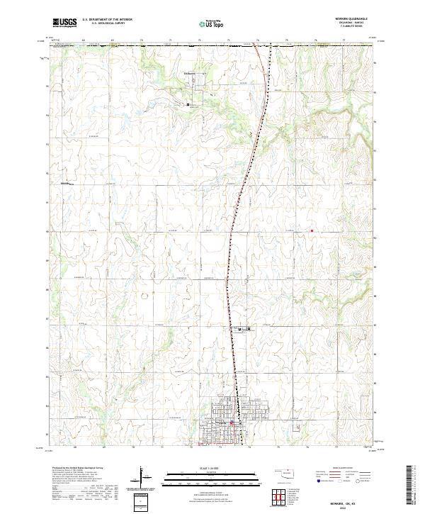 Newkirk topographic map thumbnail