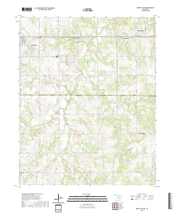 North Village topographic map thumbnail