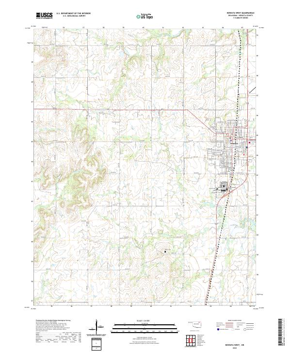 Nowata West topographic map thumbnail