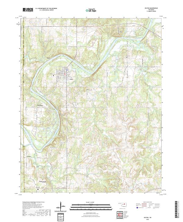 Oilton topographic map thumbnail