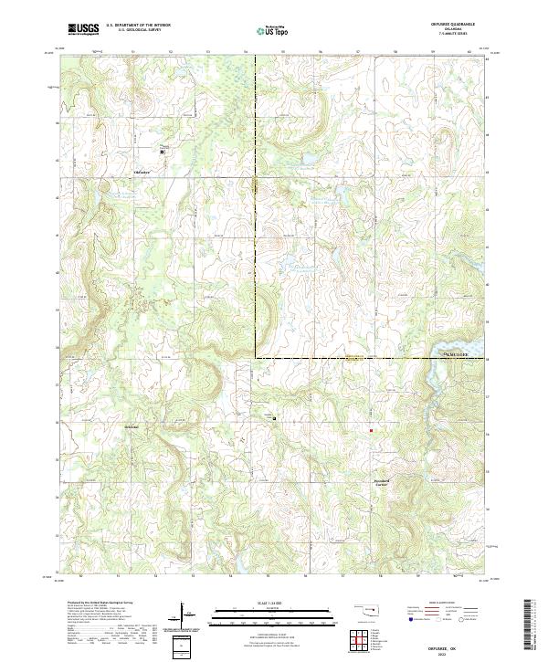 Okfuskee topographic map thumbnail