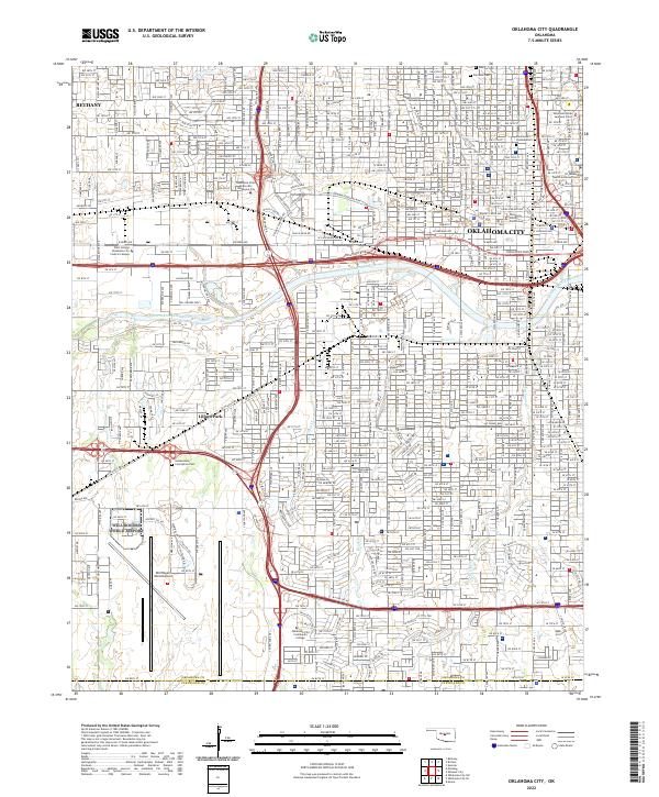 Oklahoma City topographic map thumbnail