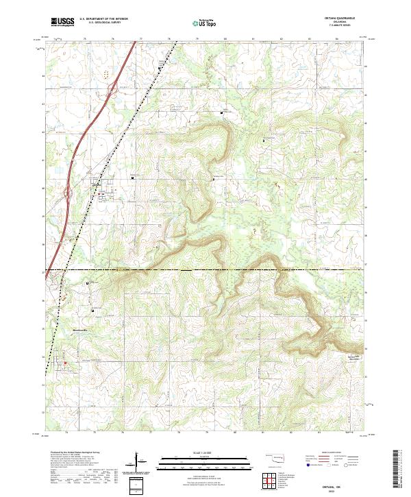 Oktaha topographic map thumbnail