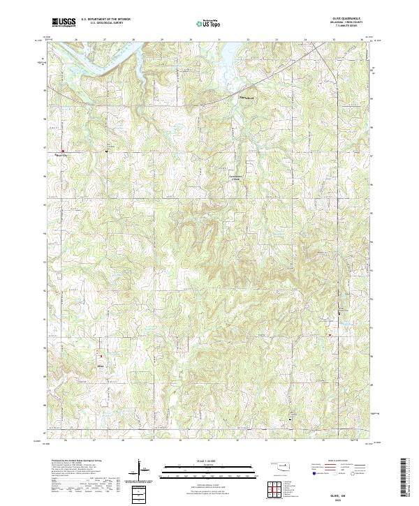Olive topographic map thumbnail