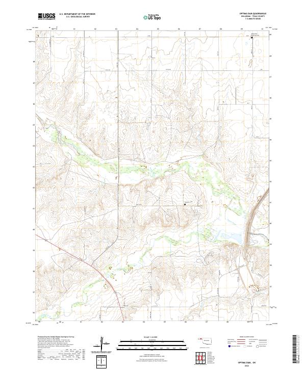 Optima Dam topographic map thumbnail