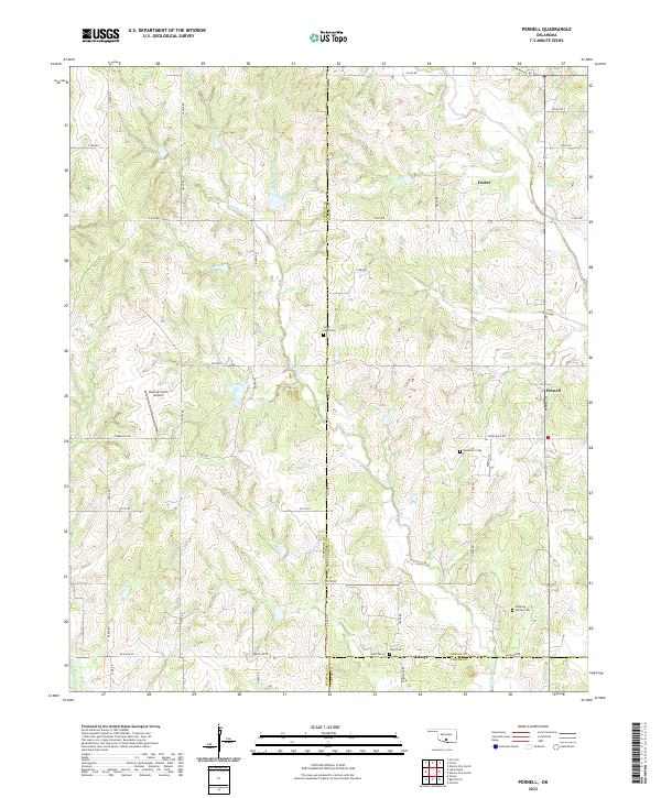 Pernell topographic map thumbnail