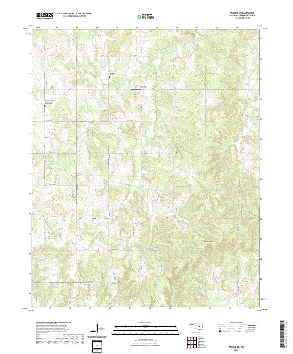 Prague SE topographic map thumbnail