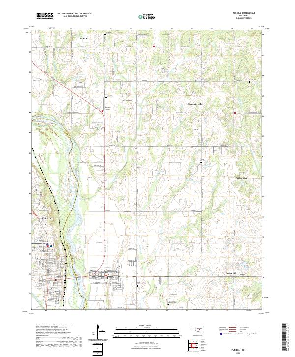 Purcell topographic map thumbnail