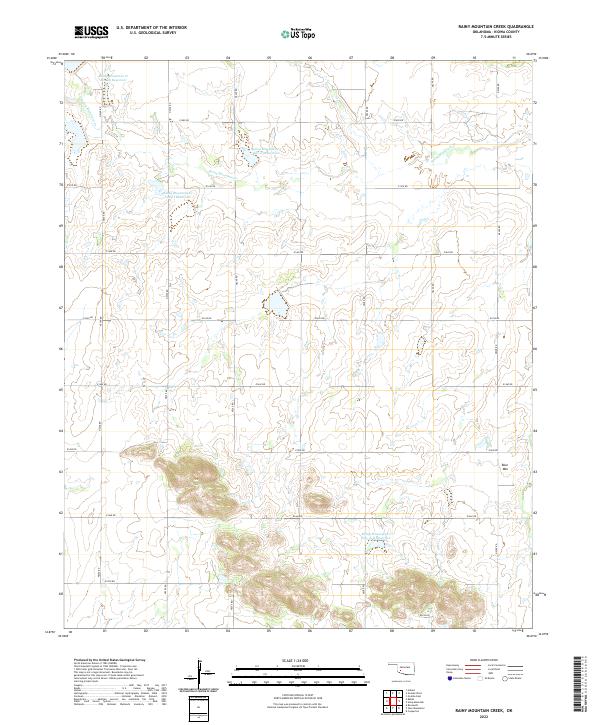 Rainy Mountain Creek topographic map thumbnail