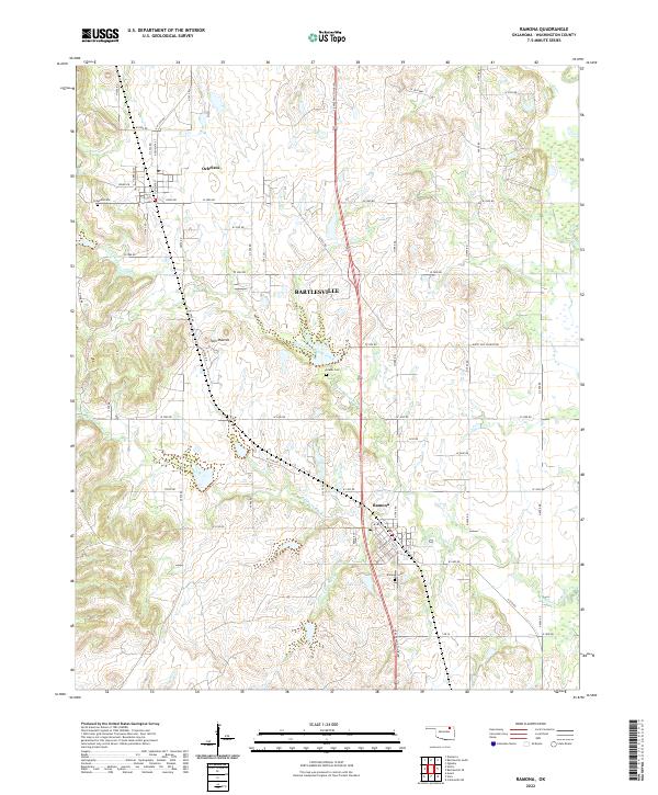 Ramona topographic map thumbnail