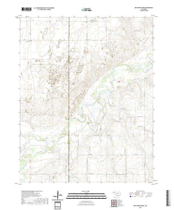 Red Horse Creek topographic map thumbnail