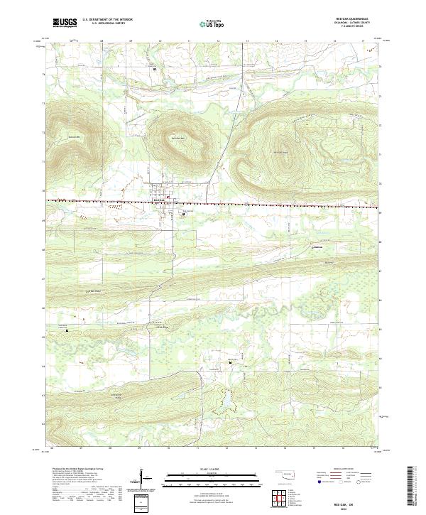 Red Oak topographic map thumbnail