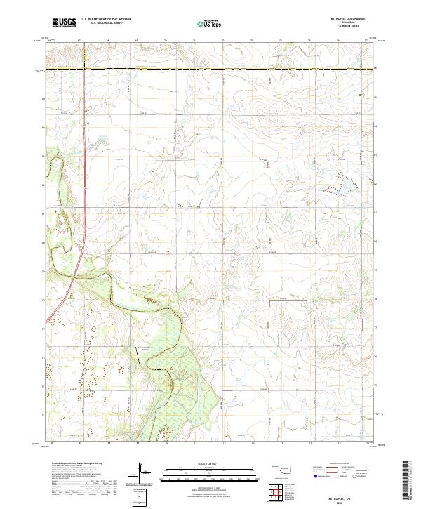 Retrop SE topographic map thumbnail