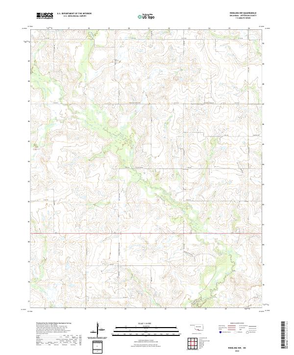 Ringling NW topographic map thumbnail