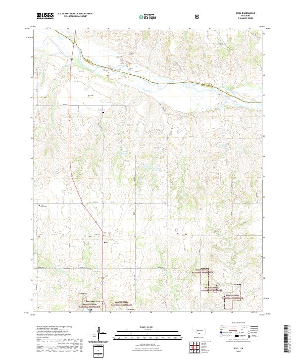 Roll topographic map thumbnail