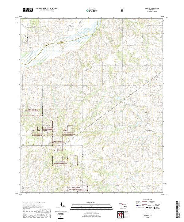 Roll SE topographic map thumbnail