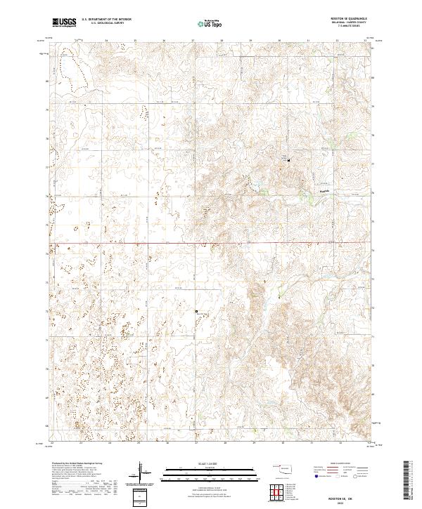 Rosston SE topographic map thumbnail