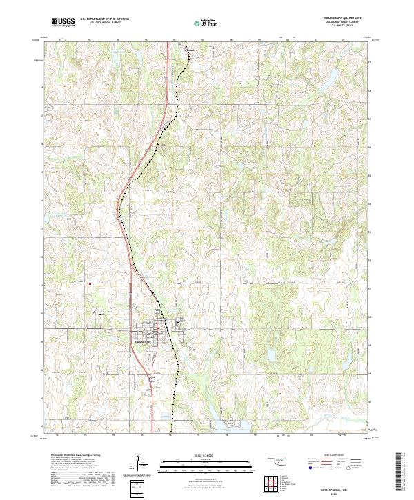 Rush Springs topographic map thumbnail