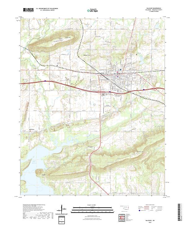 Sallisaw topographic map thumbnail