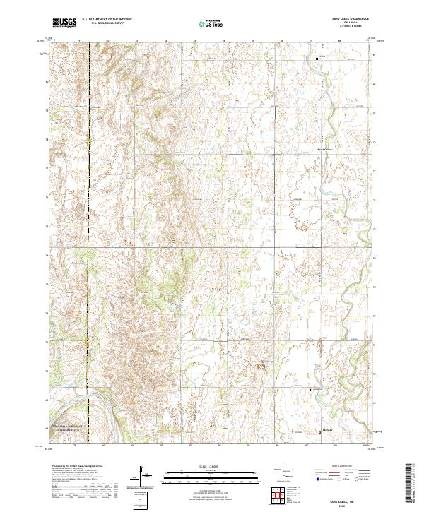 Sand Creek topographic map thumbnail