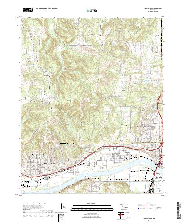 Sand Springs topographic map thumbnail