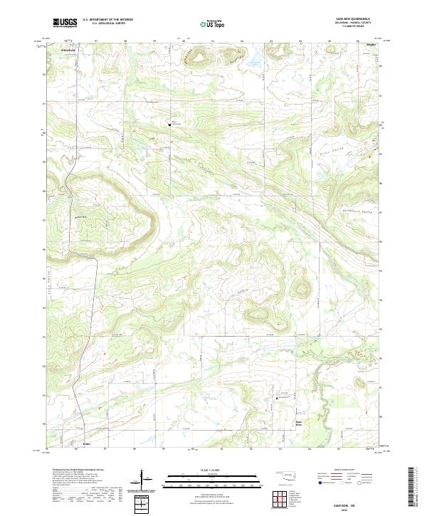 Sans Bois 2022 topographic map thumbnail