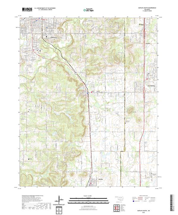 Sapulpa South topographic map thumbnail