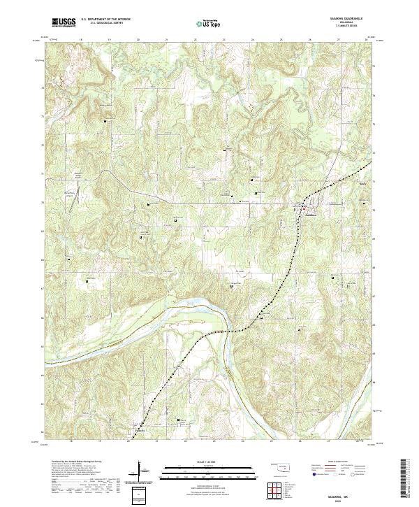 Sasakwa topographic map thumbnail