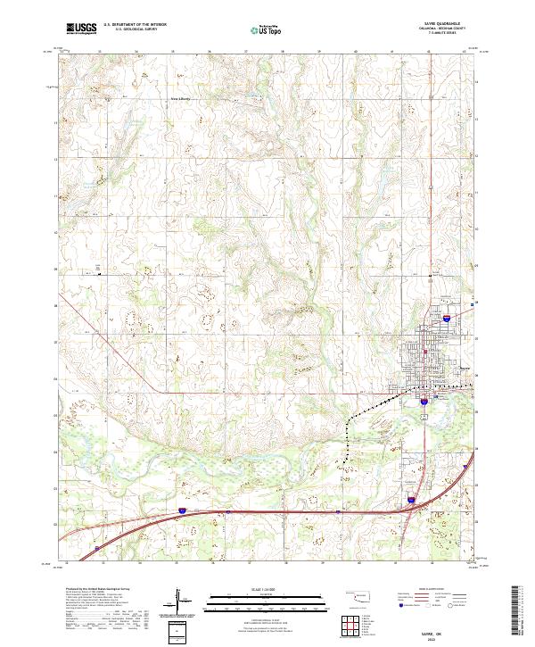 Sayre 2022 topographic map thumbnail