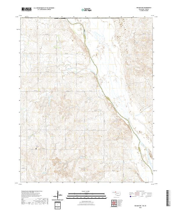 Selman NW 2022 topographic map thumbnail