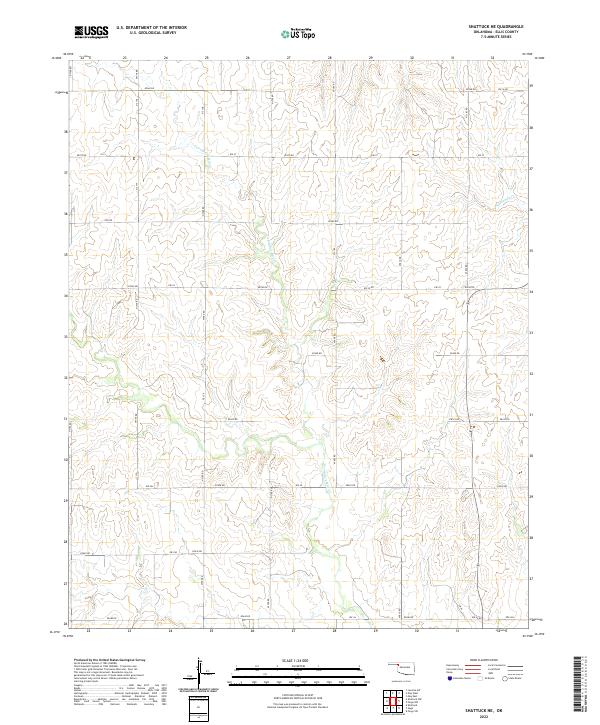 Shattuck NE topographic map thumbnail