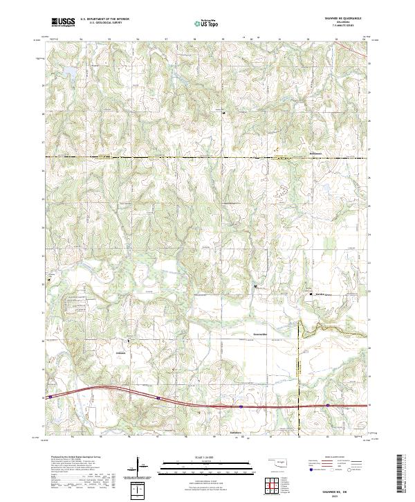 Shawnee NE 2023 topographic map thumbnail